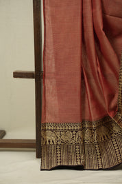 Brick Narayan Peth Cotton Saree - SRBNPCS91