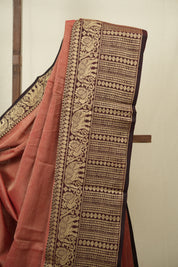 Brick Narayan Peth Cotton Saree - SRBNPCS91