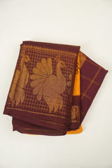Mango Sungudi Cotton Saree - SRMSCS370