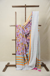 Lavender HBP Signature Cotton Saree - SRLSCS18