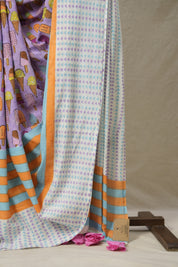 Lavender HBP Signature Cotton Saree - SRLSCS18