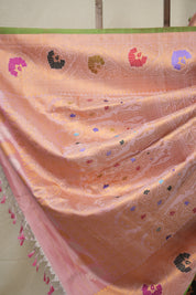 Bubblegum Pink Gadwal Silk Saree - SRBPGSS592