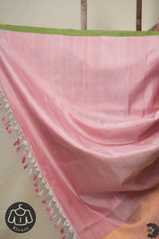Bubblegum Pink Gadwal Silk Saree - SRBPGSS592