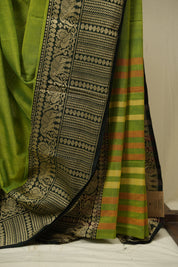 Parrot Green Narayan Peth Cotton Saree - SRPGNPCS92