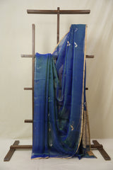 Peacock Blue Tissue Banarasi Silk Saree - SRPBTBSS59