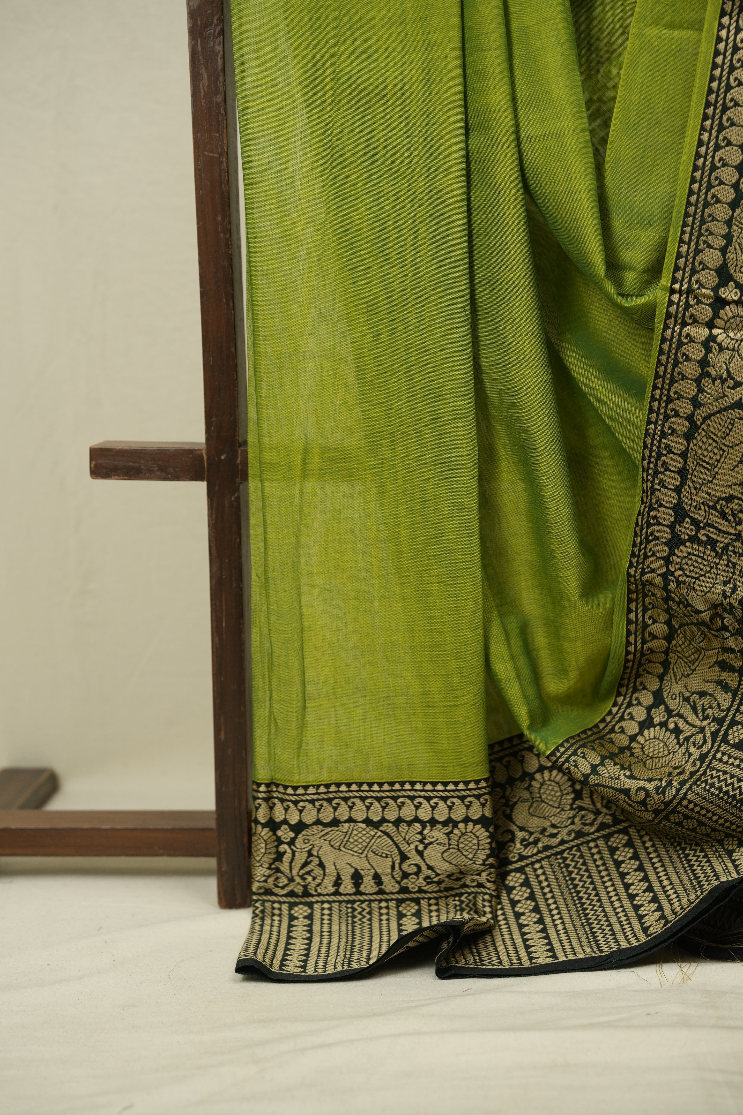Parrot Green Narayan Peth Cotton Saree - SRPGNPCS92