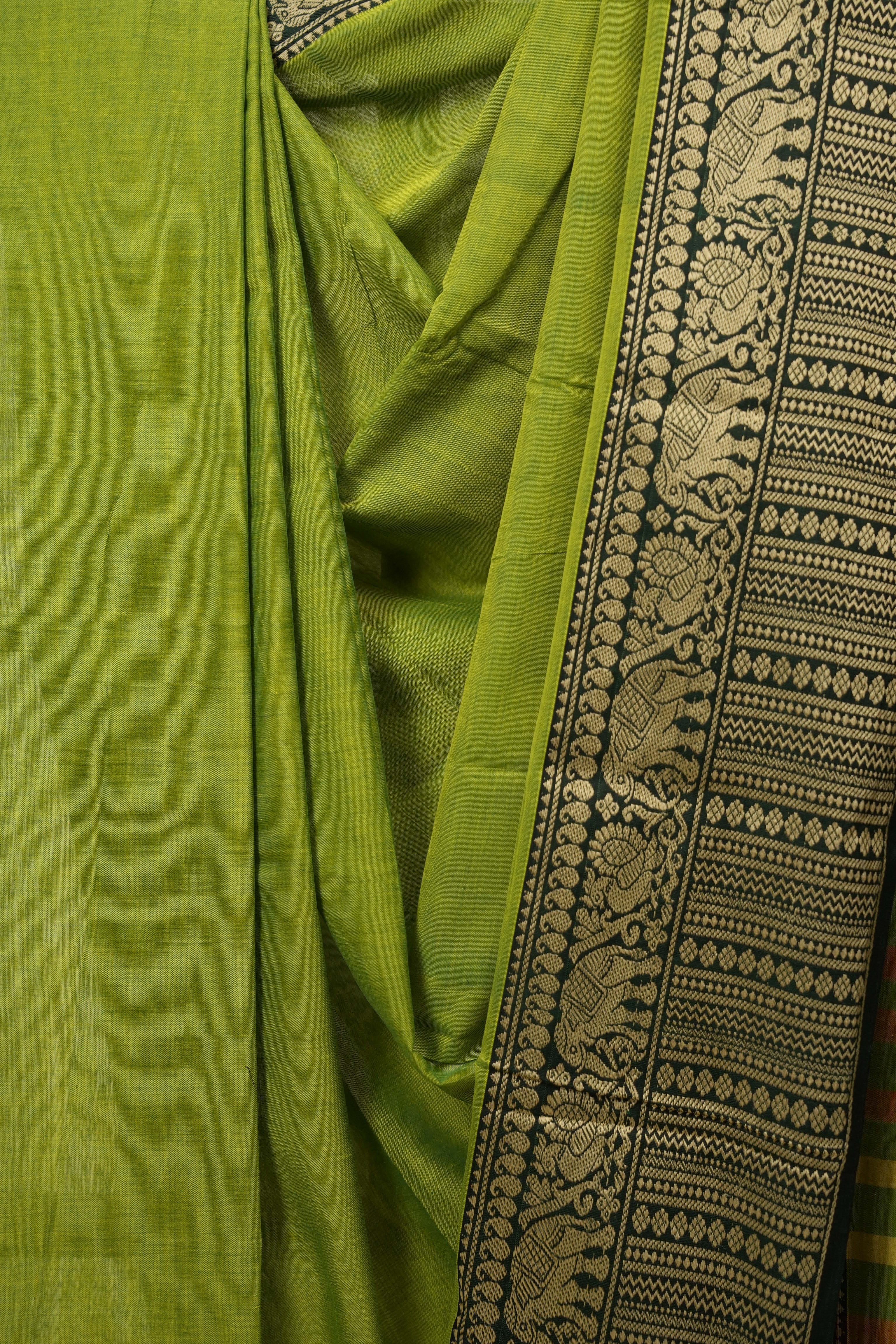 Parrot Green Narayan Peth Cotton Saree - SRPGNPCS92