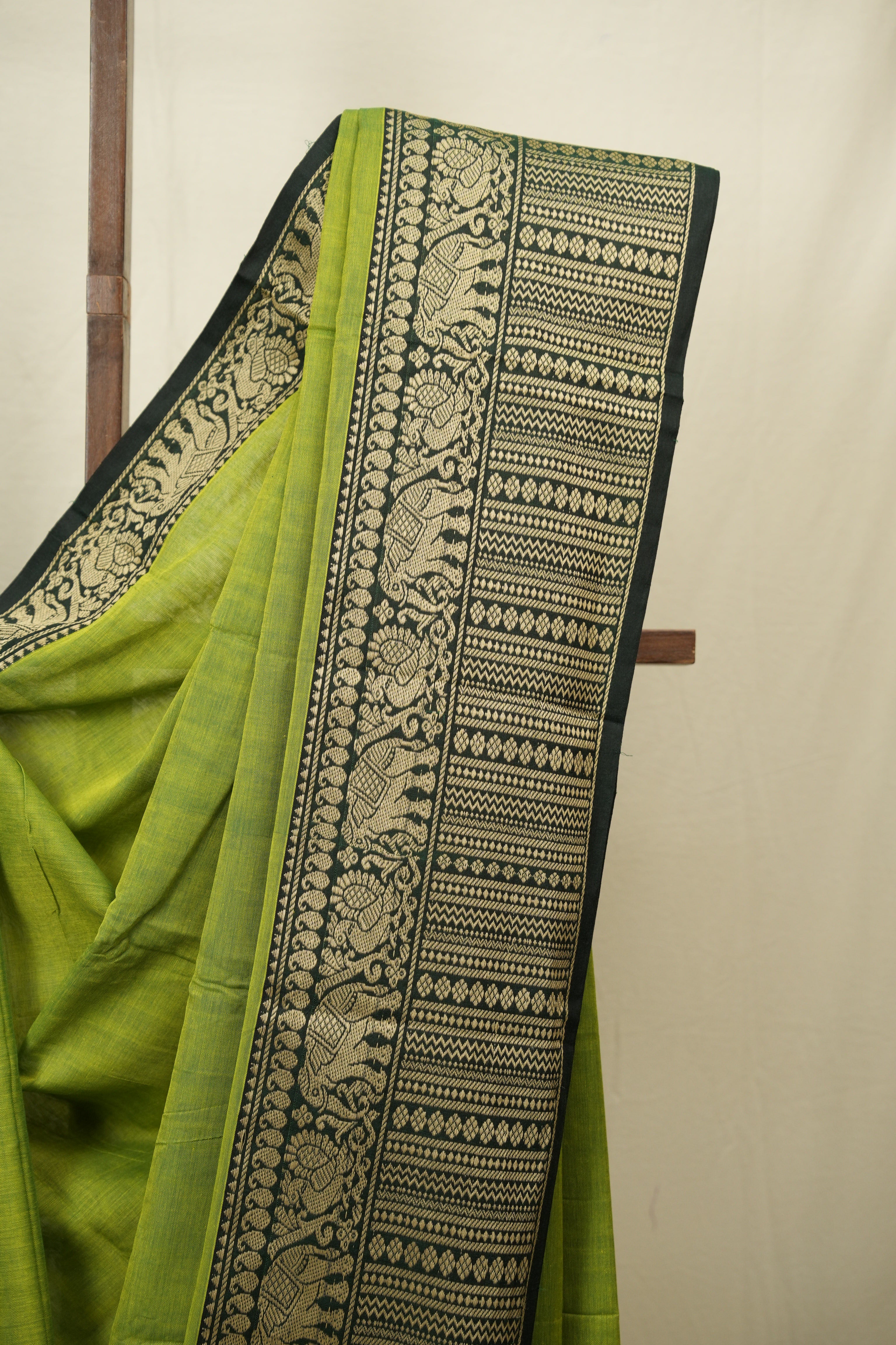 Parrot Green Narayan Peth Cotton Saree - SRPGNPCS92