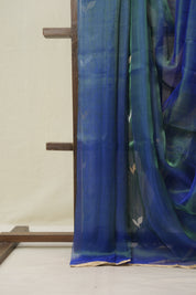Peacock Blue Tissue Banarasi Silk Saree - SRPBTBSS59