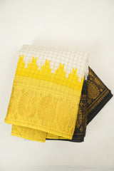 White Sungudi Cotton Saree - SRWSCS339