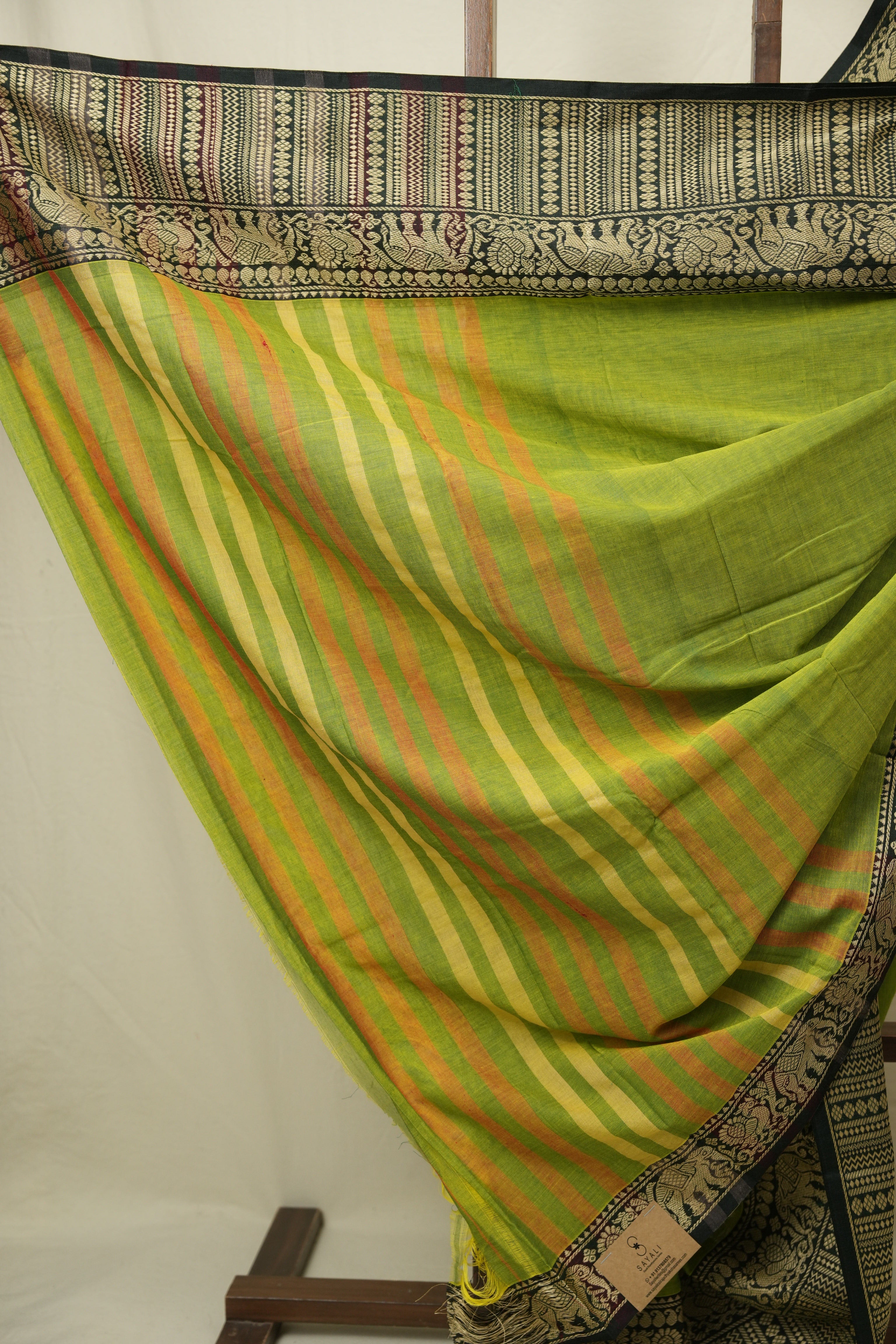 Parrot Green Narayan Peth Cotton Saree - SRPGNPCS92