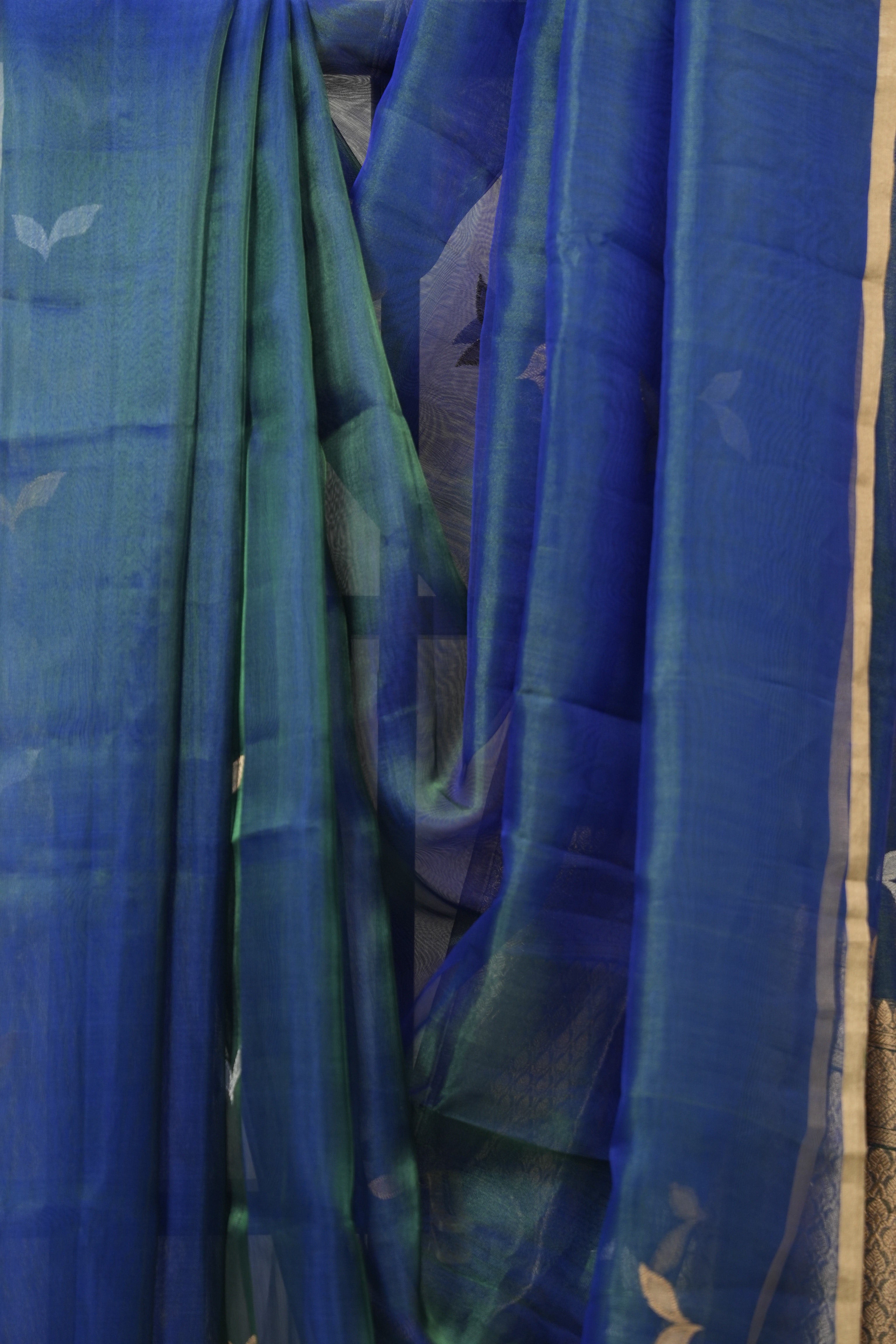 Peacock Blue Tissue Banarasi Silk Saree - SRPBTBSS59