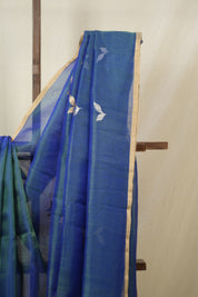 Peacock Blue Tissue Banarasi Silk Saree - SRPBTBSS59