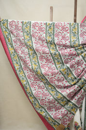 White HBP Cotton Saree - SRWCS2972