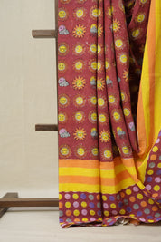 Brick Red HBP Signature Cotton Saree - SRBRSCS17