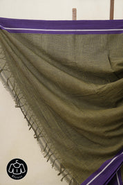 Black Small Checks Cotton Patteda Anchu Saree - SRBPAS230