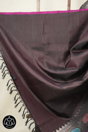 Dark Brown Gadwal Silk Saree - SRDBGSS609
