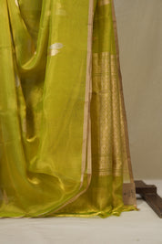 Neon Green Tissue Banarasi Silk Saree - SRNGTBSS68