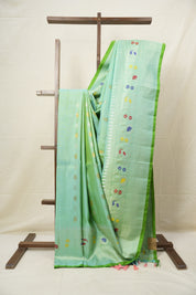 Two Tone Green Gadwal Silk Saree - SRTTGGSS611