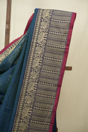 Peacock Green Narayan Peth Cotton Saree - SRPGNPCS95