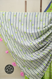 Parrot Green HBP Signature Cotton Saree - SRPGSCS10