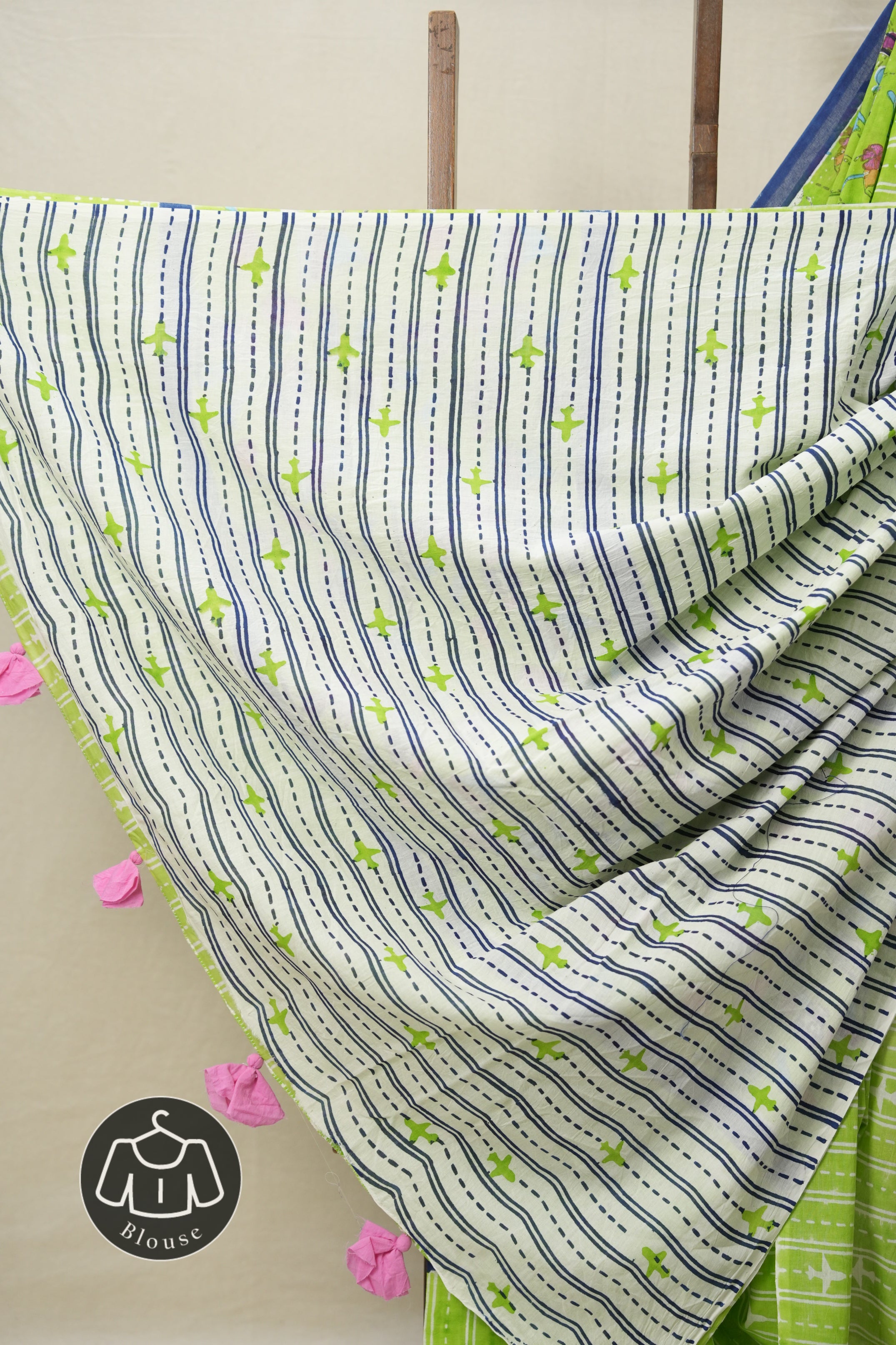 Parrot Green HBP Signature Cotton Saree - SRPGSCS10
