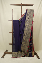 Purple Narayan Peth Cotton Saree - SRPNPCS94