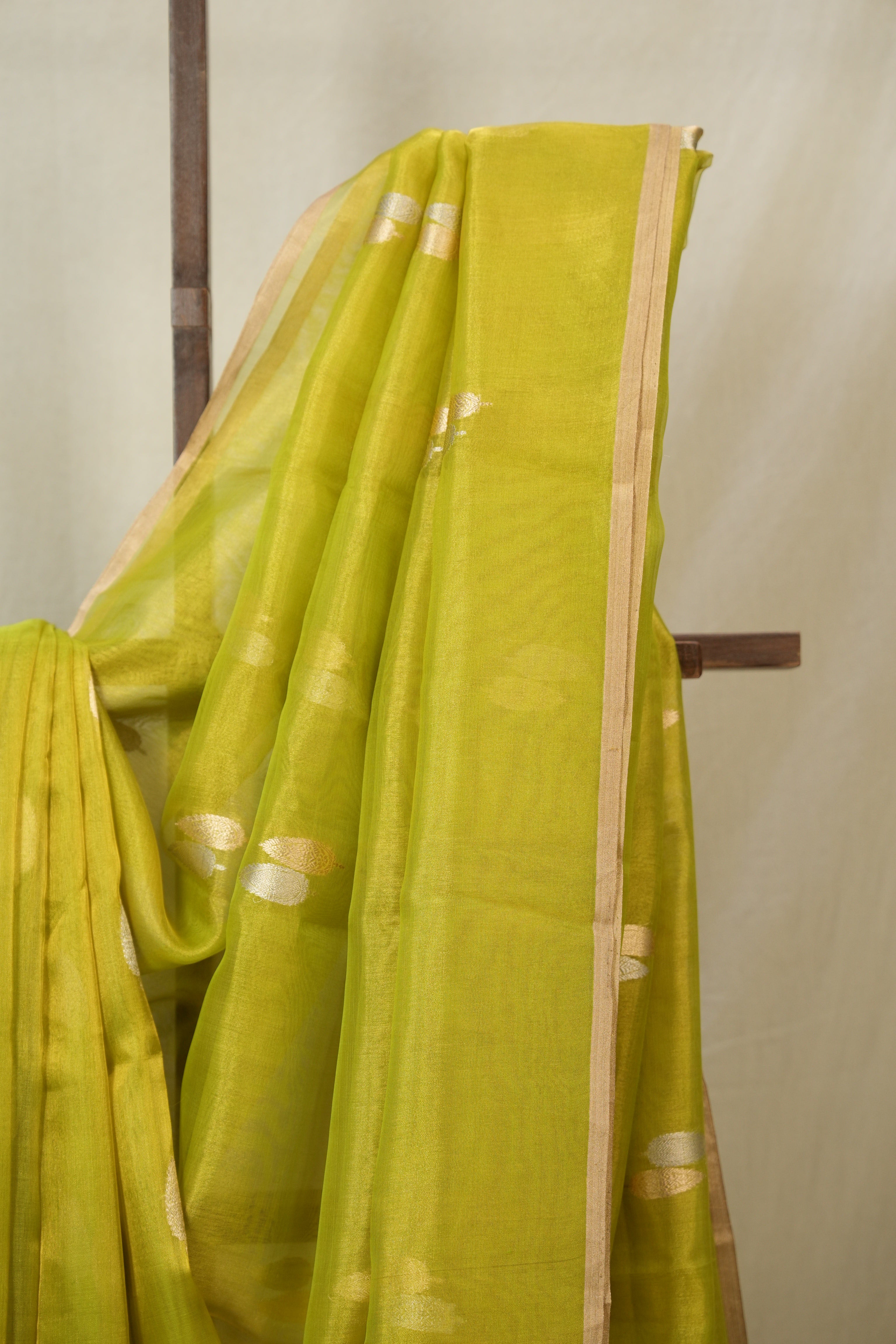 Neon Green Tissue Banarasi Silk Saree - SRNGTBSS68