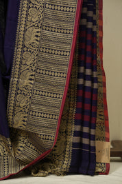 Purple Narayan Peth Cotton Saree - SRPNPCS94