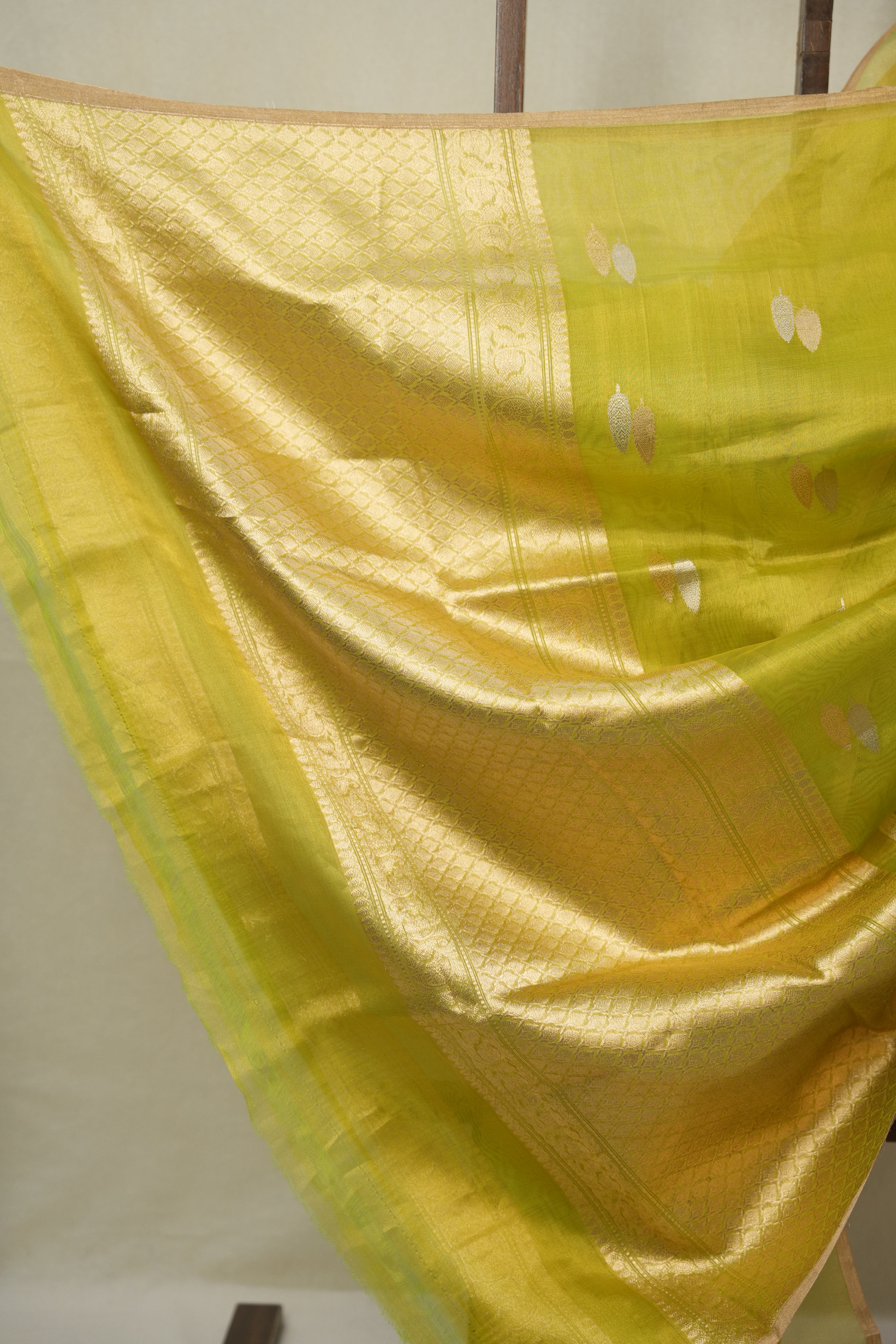 Neon Green Tissue Banarasi Silk Saree - SRNGTBSS68