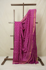 Pink HBP Cotton Silk Saree With Maheshwari Border - SRPCSS1562