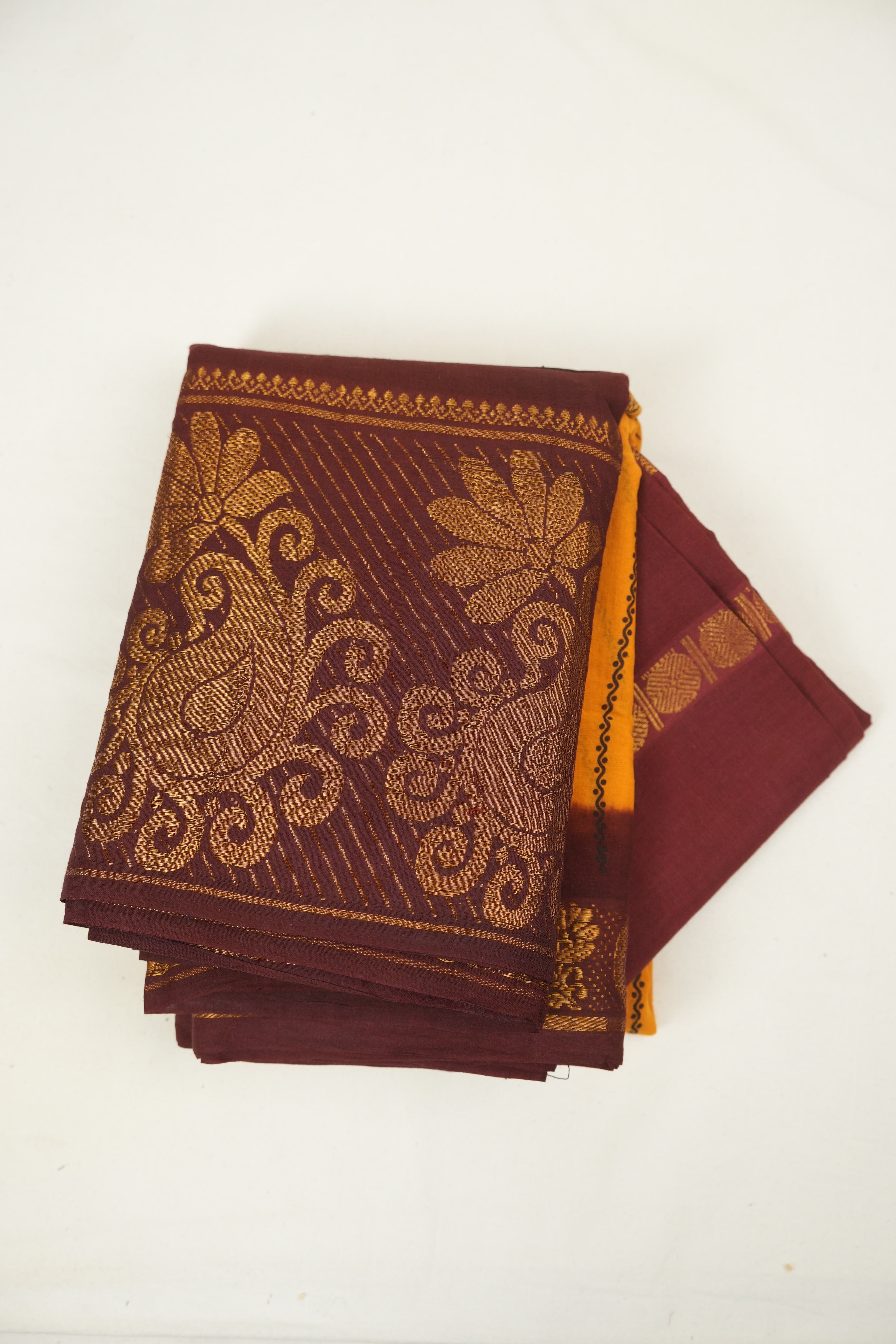 Mango Sungudi Cotton Saree - SRMSCS378