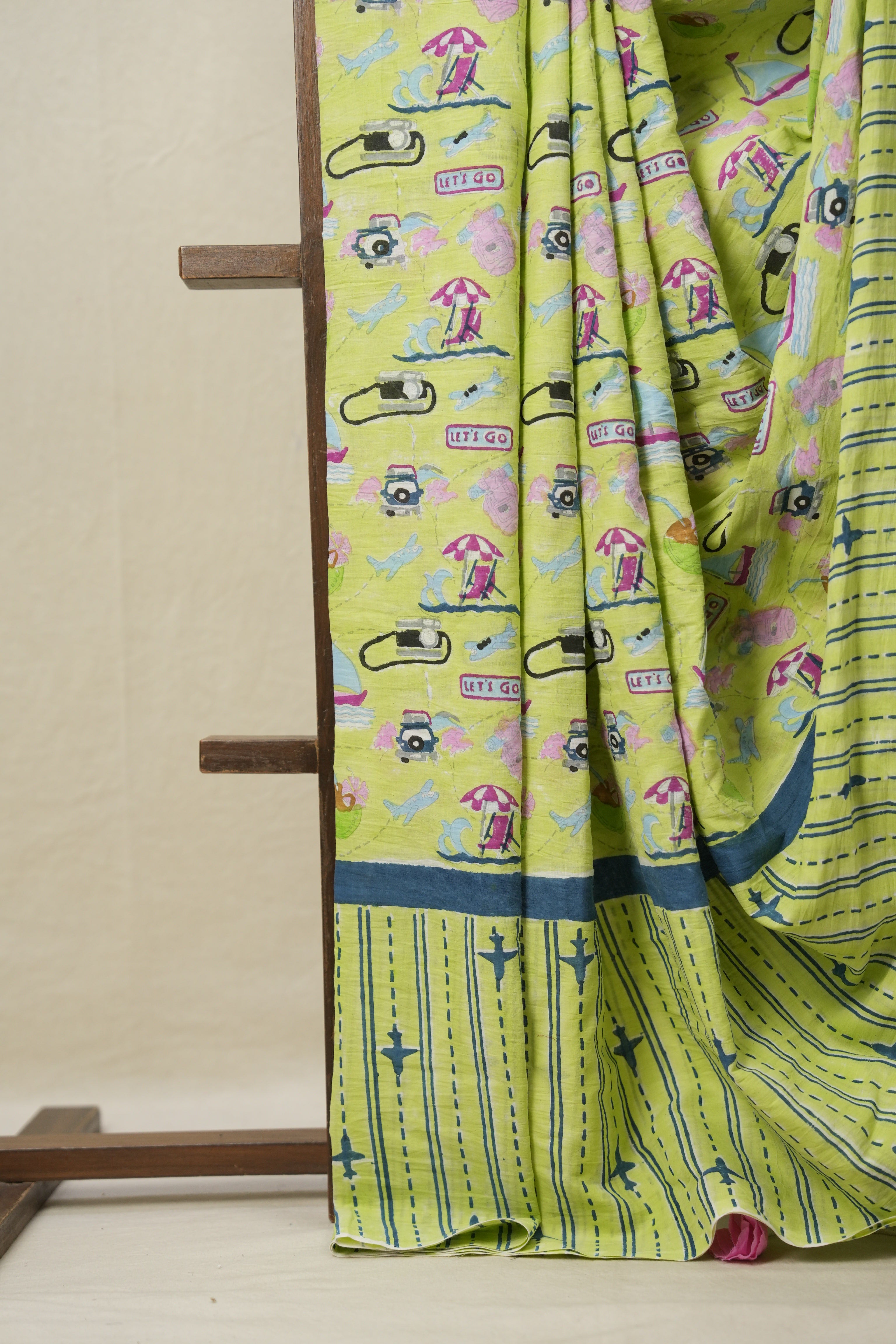Pista Green HBP Signature Cotton Saree - SRPGSCS14