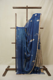 Peacock Blue Tissue Banarasi Silk Saree - SRPBTBSS65