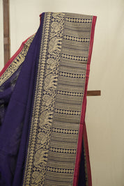 Purple Narayan Peth Cotton Saree - SRPNPCS94