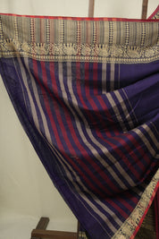 Purple Narayan Peth Cotton Saree - SRPNPCS94
