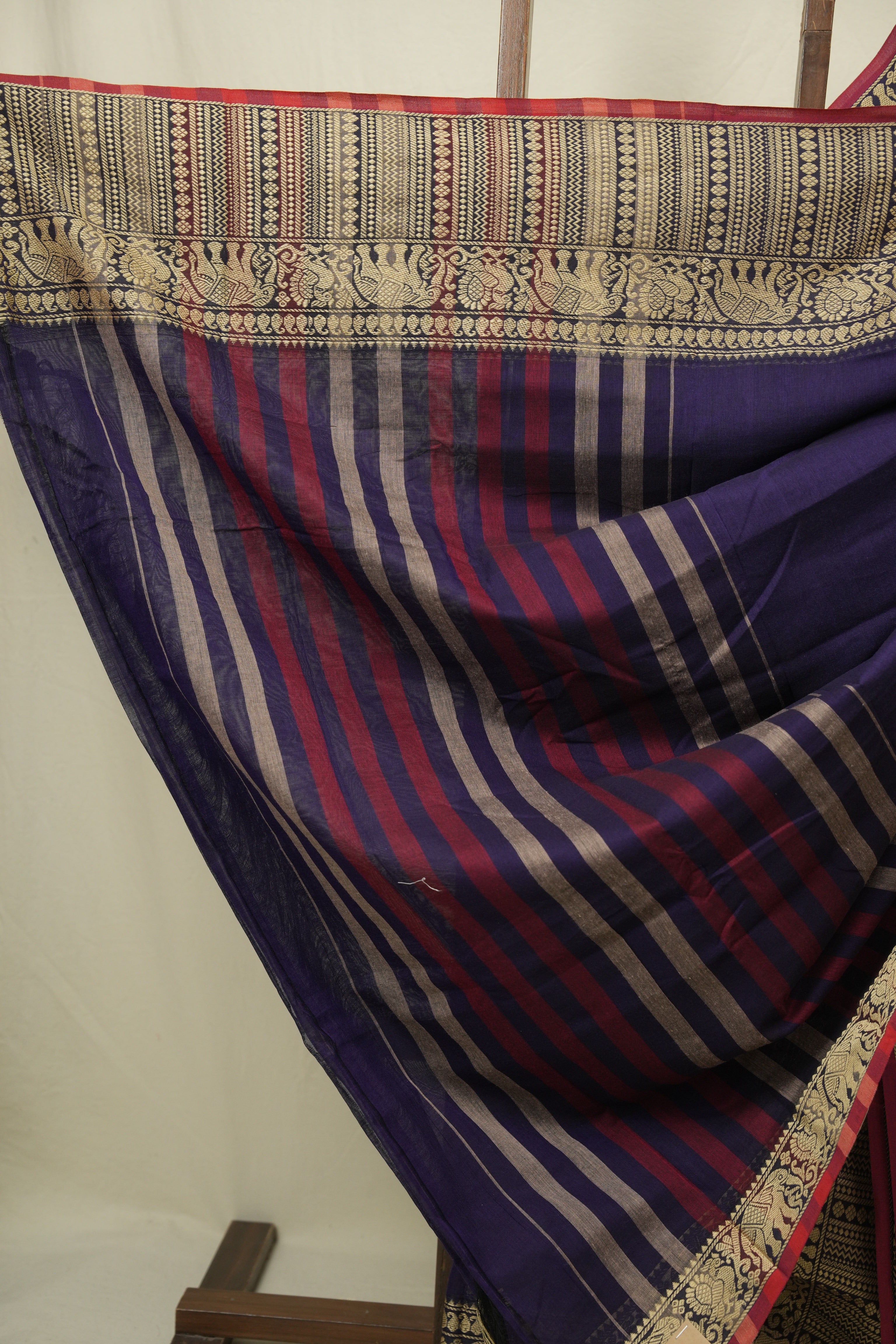 Purple Narayan Peth Cotton Saree - SRPNPCS94
