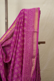 Pink HBP Cotton Silk Saree With Maheshwari Border - SRPCSS1562