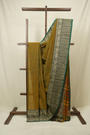 Two Tone Green Narayan Peth Cotton Saree - SRTTGNPCS96