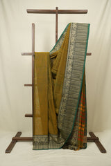 Two Tone Green Narayan Peth Cotton Saree - SRTTGNPCS96