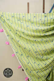 Pista Green HBP Signature Cotton Saree - SRPGSCS14