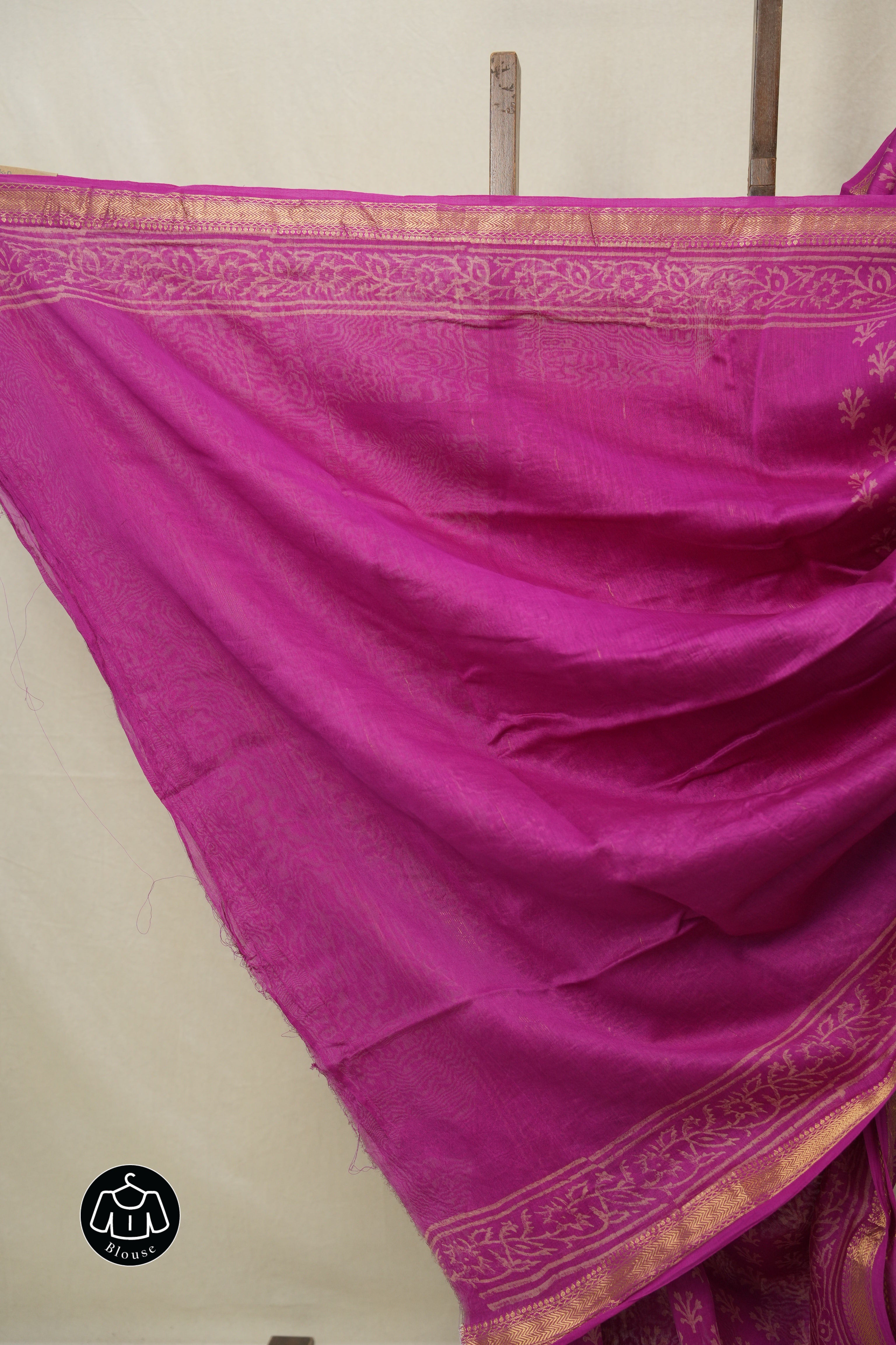 Pink HBP Cotton Silk Saree With Maheshwari Border - SRPCSS1562
