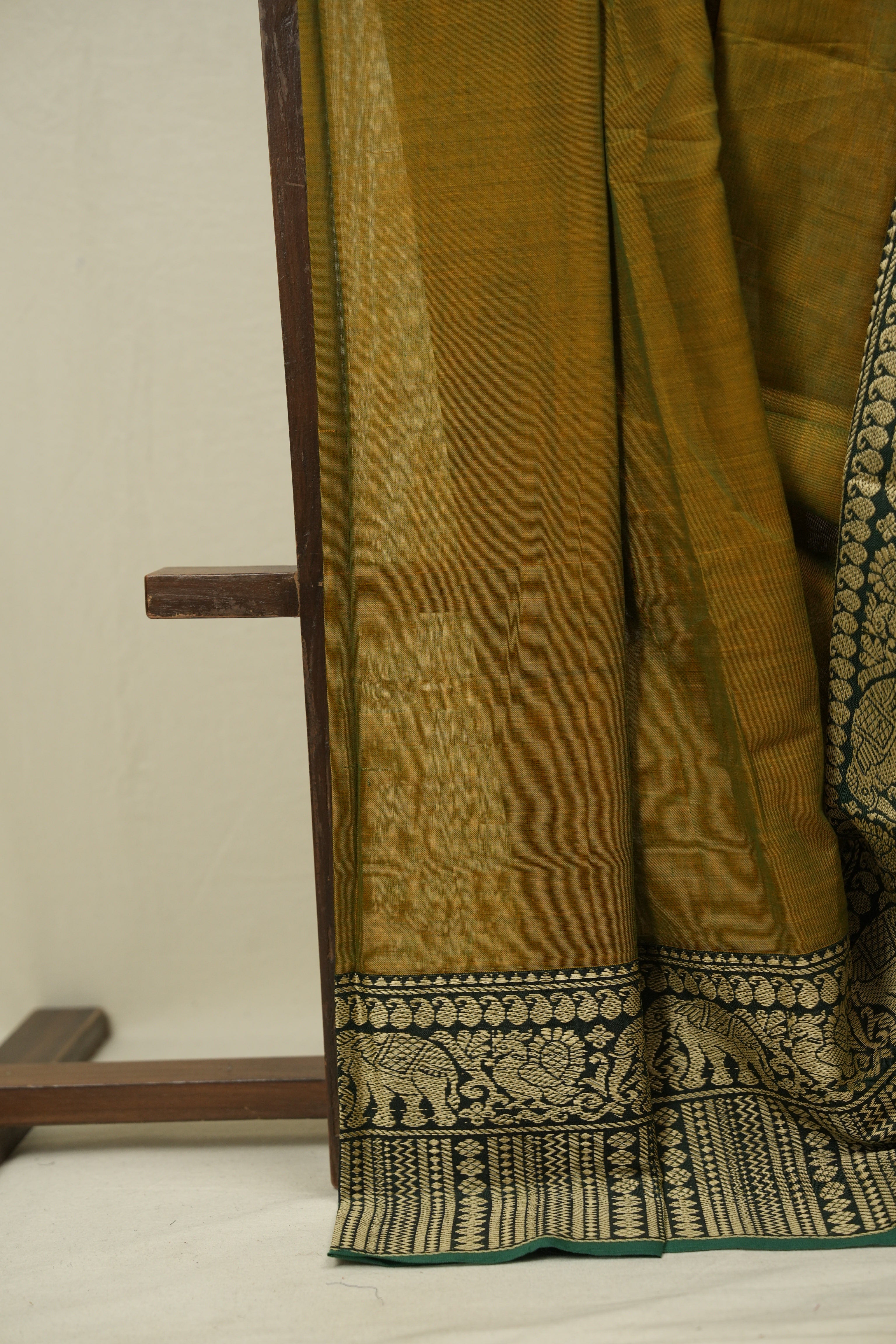 Two Tone Green Narayan Peth Cotton Saree - SRTTGNPCS96