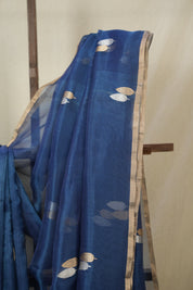 Peacock Blue Tissue Banarasi Silk Saree - SRPBTBSS65