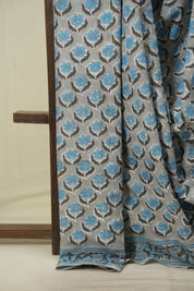 Grey HBP Cotton Saree - SRGCS3726