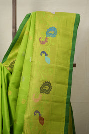 Neon Green Gadwal Silk Saree - SRNGGSS610