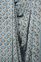 Grey HBP Cotton Saree - SRGCS3726
