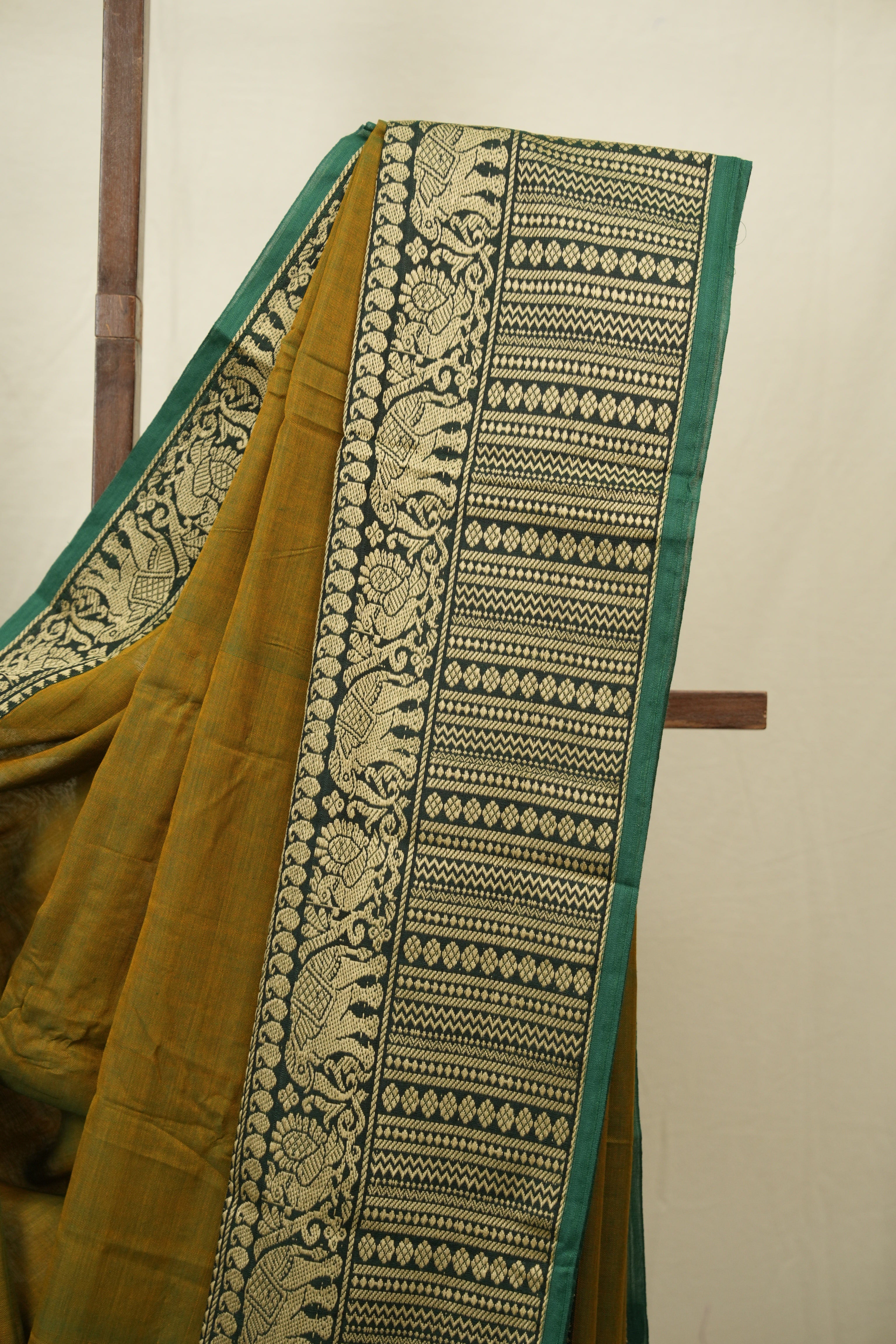 Two Tone Green Narayan Peth Cotton Saree - SRTTGNPCS96