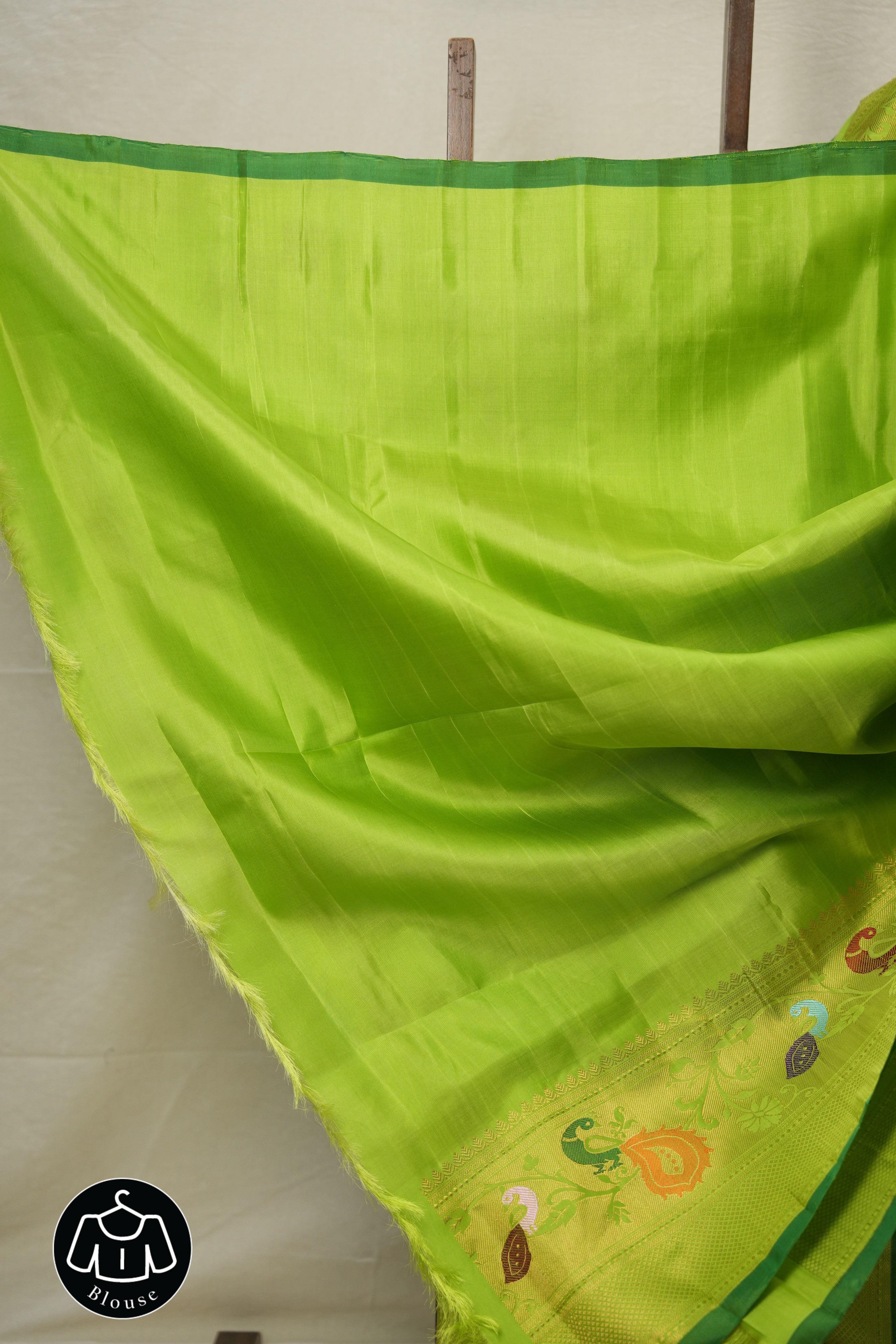 Neon Green Gadwal Silk Saree - SRNGGSS610