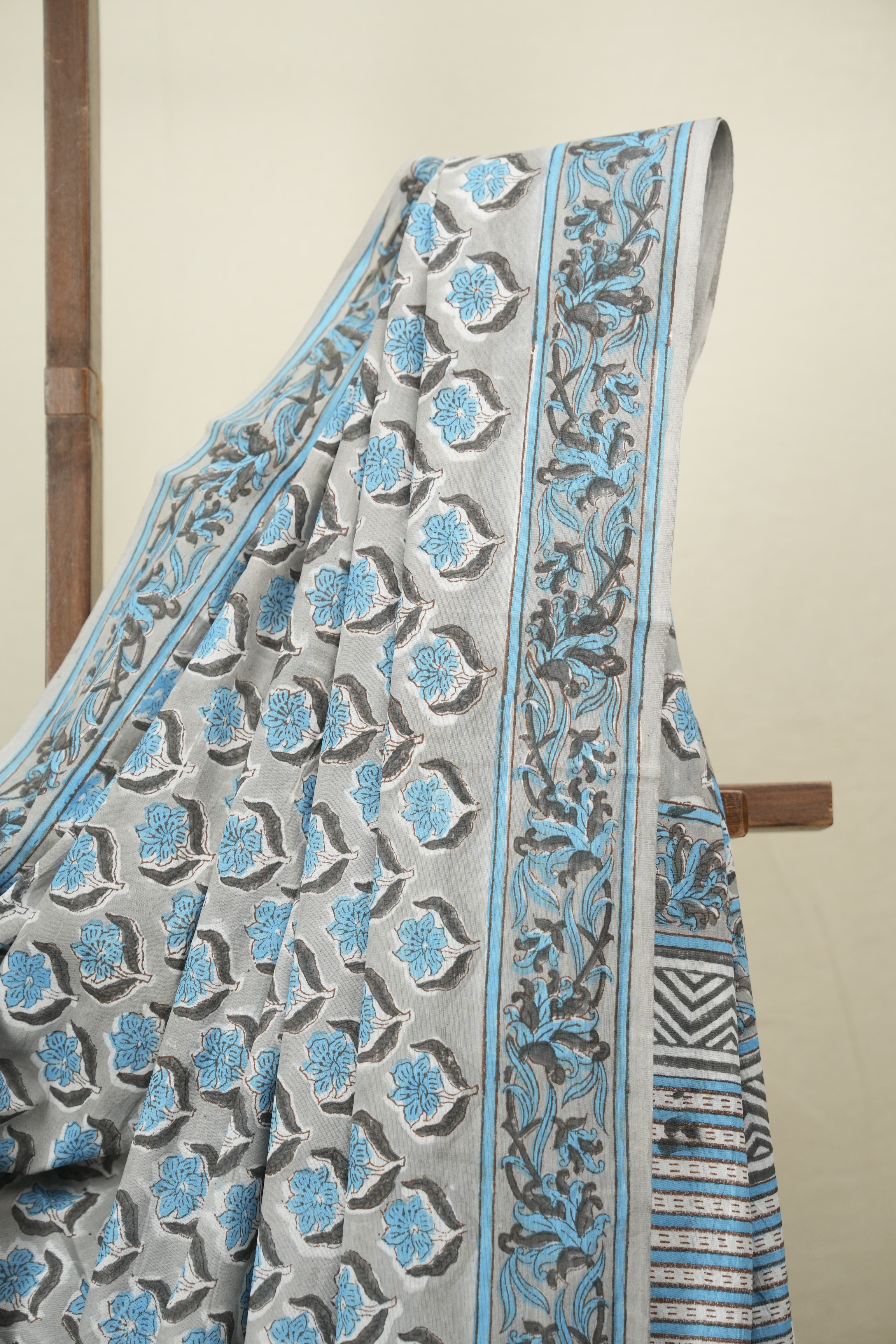 Grey HBP Cotton Saree - SRGCS3726